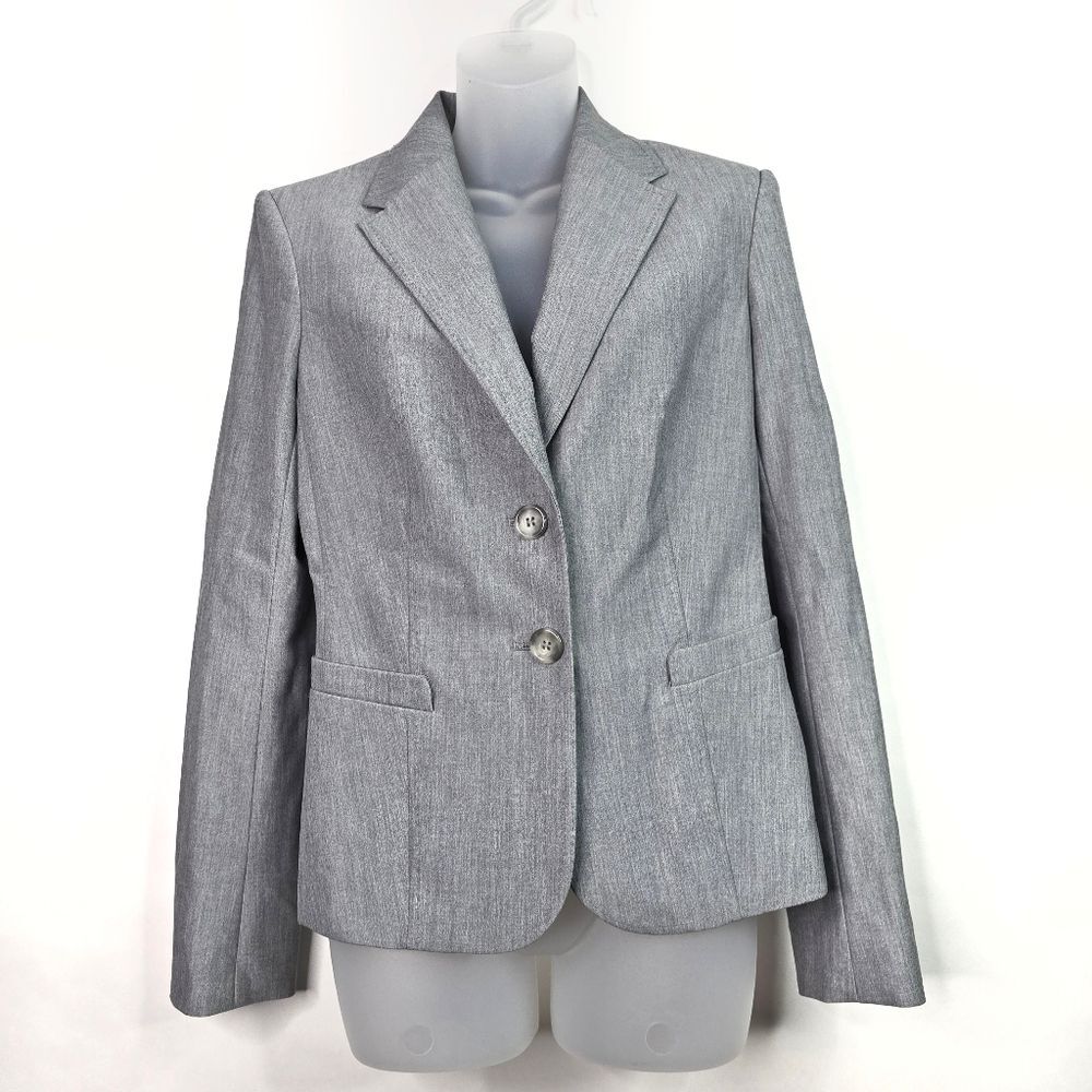 The Limited Gray Vintage Two-Button Tailored Blazer